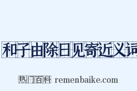 和子由除日见寄近义词是什么意思的图片